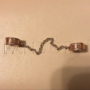 Pandora Rose gold safety chain